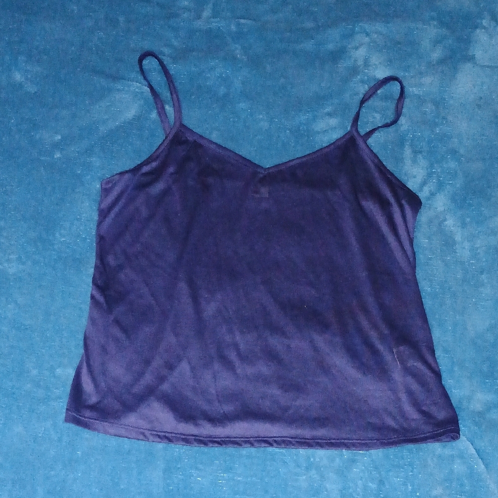 Must Bundle For $3 Offer*.   Silky Women's M Navy Blue Sheer Cami